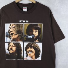 画像1: 2000's THE BEATLES "LET IT BE" ロックバンドプリントTシャツ BROWN L (1)