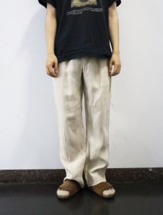 画像2: POLO Ralph Lauren ヘリンボーン織り 2タックリネンスラックス W30 (2)