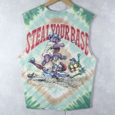 画像2: LIQUID BLUE "GRATEFUL DEAD" ロックバンド カットオフタイダイTシャツ (2)