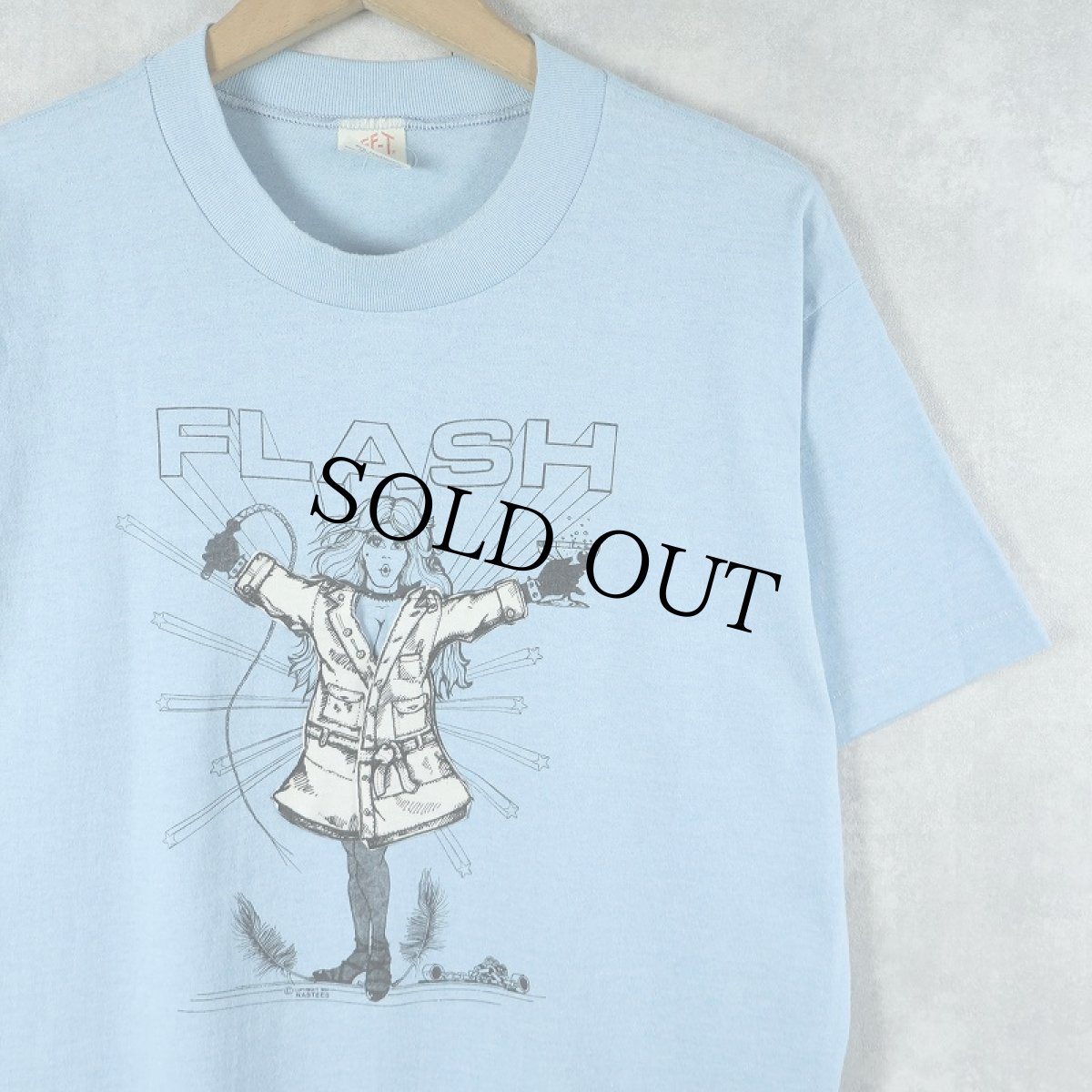 画像2: 80's USA製 "FLASH" ギミック エロプリントTシャツ L (2)