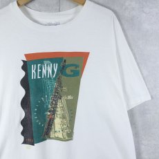画像1: 90's KENNY G USA製 "BREATHLESS WORLD TOUR" サックス奏者プリントTシャツ XL (1)