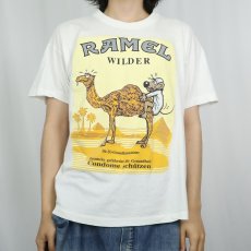 画像2: 90's "RAMEL WILDER" タバコ企業パロディ エロプリントTシャツ M (2)