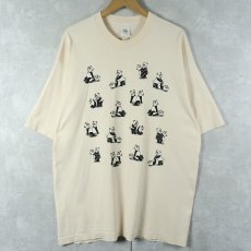 画像1: 90's USA製 四十八手 パンダ エロプリントTシャツ XL (1)