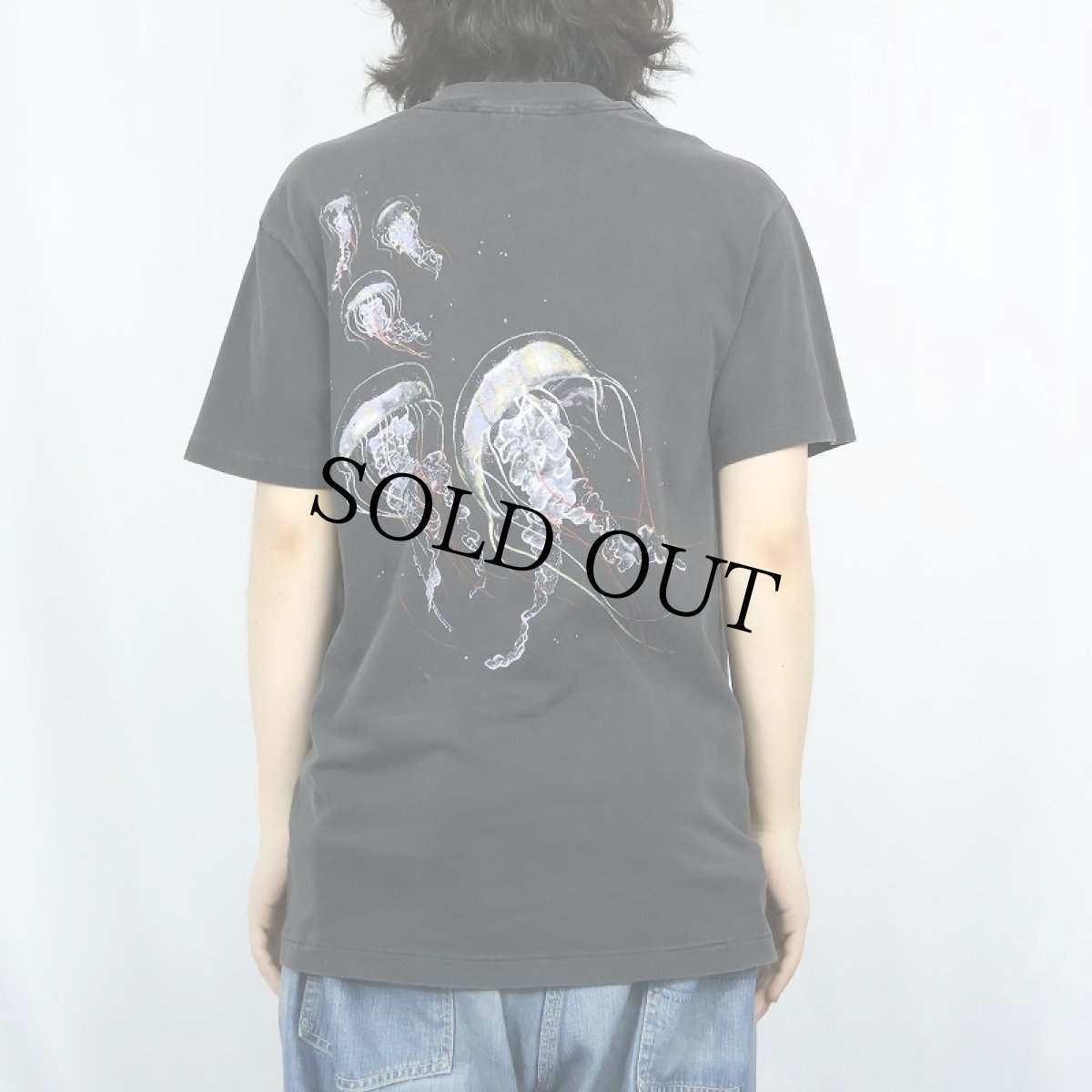 画像4: 90's USA製 "MONTEREY BAY AQUARIUM" クラゲプリントTシャツ BLACK M (4)
