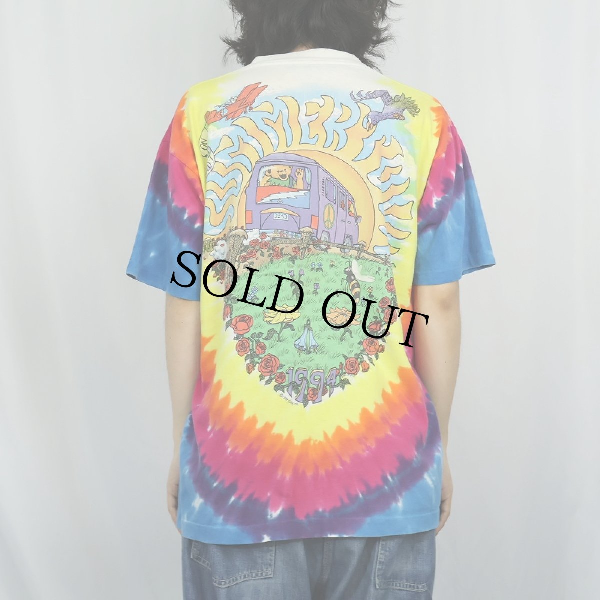画像4: 90's GRATEFUL DEAD ロックバンド タイダイTシャツ (4)