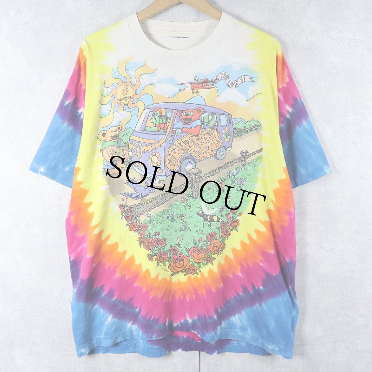 画像1: 90's GRATEFUL DEAD ロックバンド タイダイTシャツ (1)
