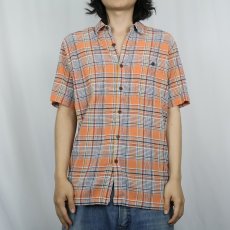 画像3: 2015SS Patagonia チェック柄 ちりめんA/Cシャツ M (3)