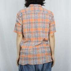 画像4: 2015SS Patagonia チェック柄 ちりめんA/Cシャツ M (4)