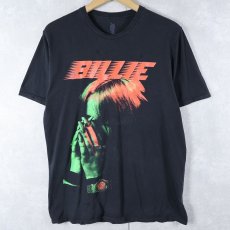 画像1: Billie Eilish ミュージシャンプリントTシャツ BLACK M (1)