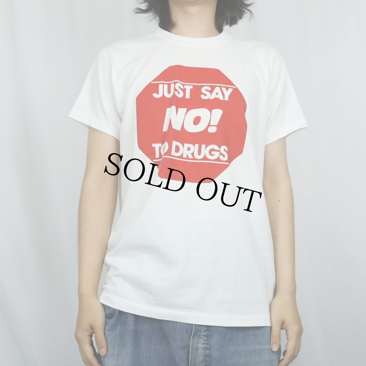 画像3: 90's NIKE USA製 "JUST SAY NO! TO DRUGS" メッセージプリントTシャツ M  (3)