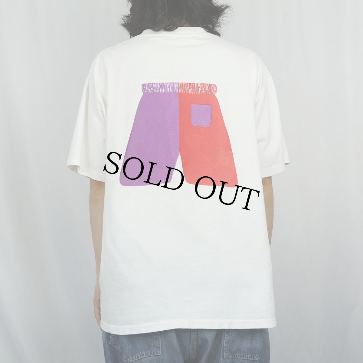 画像4: 90's USA製 パンツプリントTシャツ XL (4)