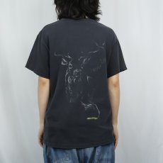 画像4: BUCK WEAR SMOKE'EM アニマルプリントTシャツ BLACK  (4)