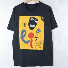 画像1: 90's エディンバラ芸術祭 ツーフェイス アートプリントTシャツ BLACK (1)