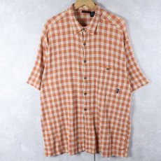 画像1: 2000's Patagonia チェック柄 ちりめんA/Cシャツ XL (1)