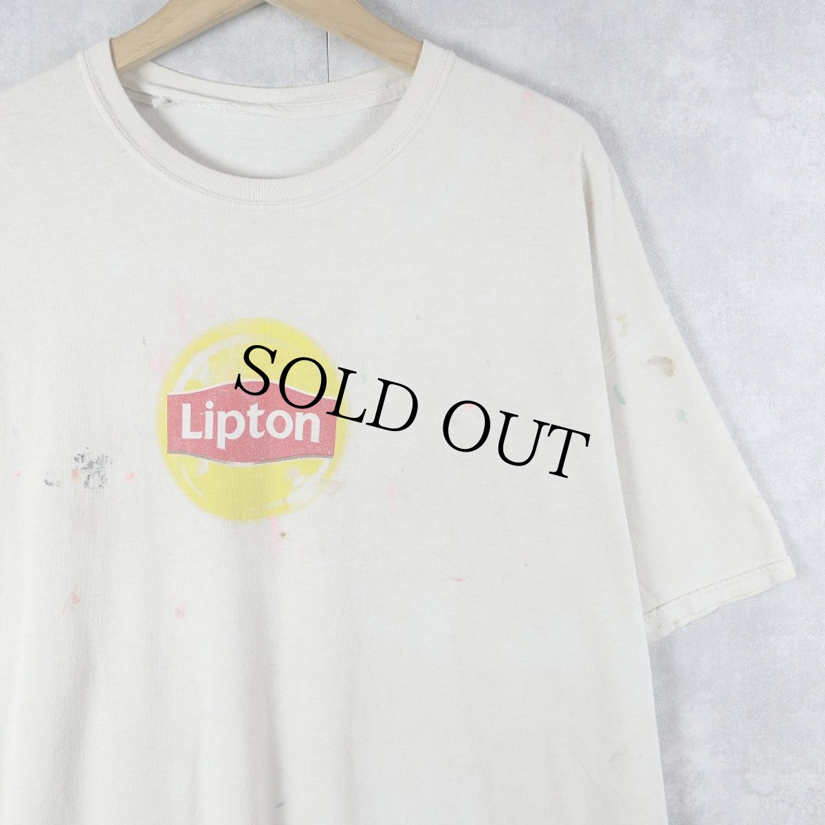 画像1: Lipton 紅茶ブランド ロゴプリントTシャツ  (1)