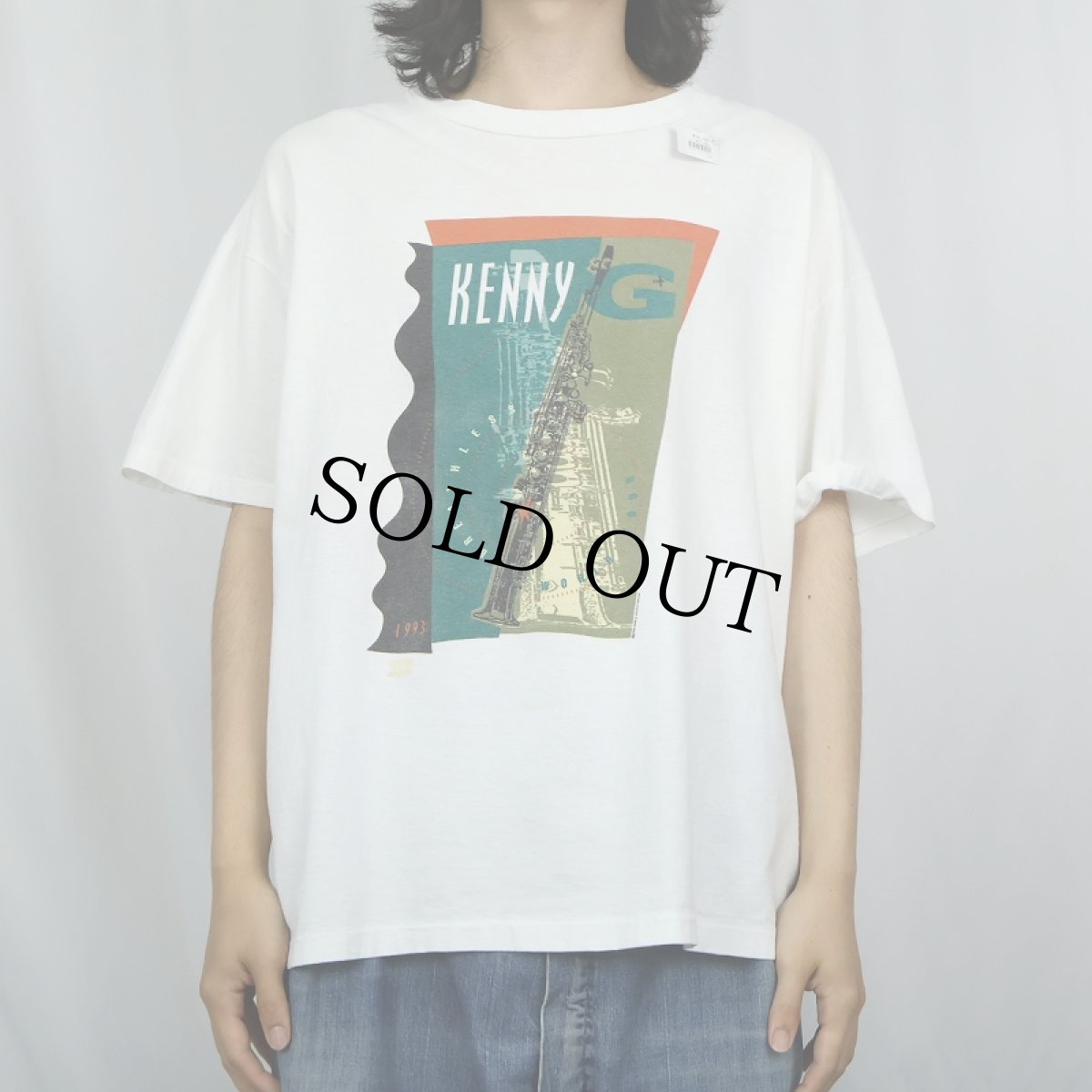 画像2: 90's KENNY G USA製 "BREATHLESS WORLD TOUR" サックス奏者プリントTシャツ XL (2)