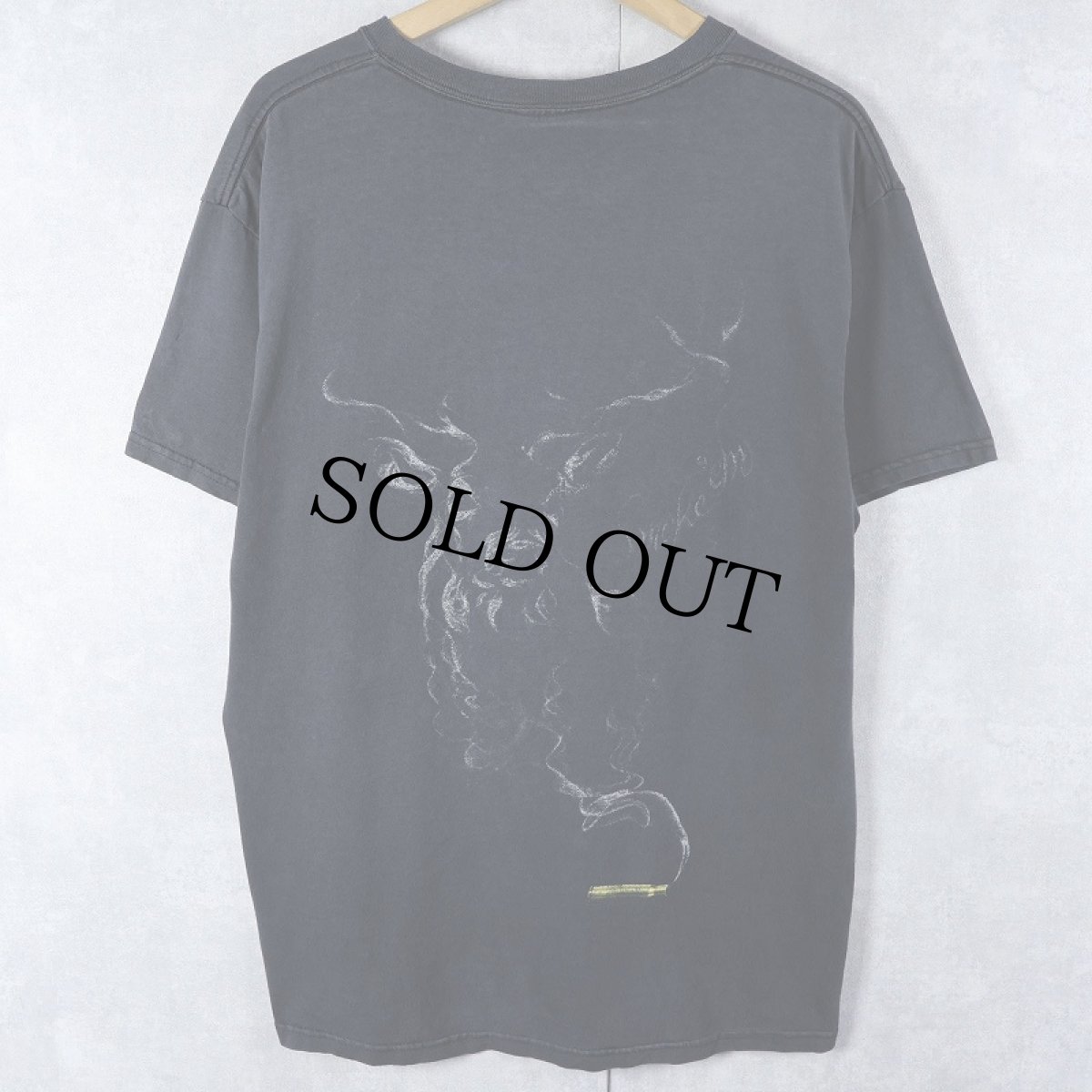 画像1: BUCK WEAR SMOKE'EM アニマルプリントTシャツ BLACK  (1)