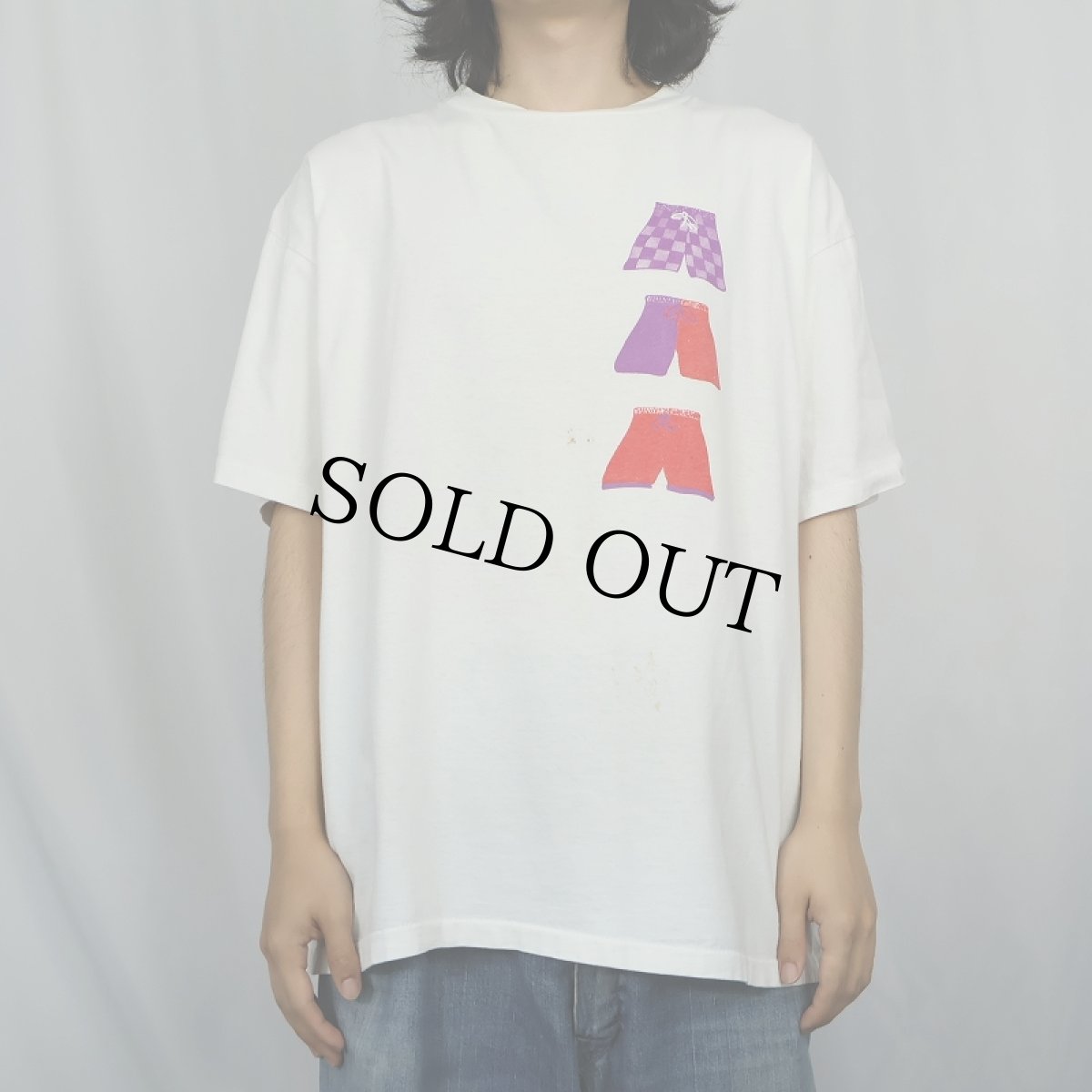 画像3: 90's USA製 パンツプリントTシャツ XL (3)