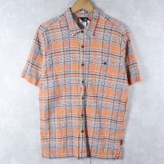 画像1: 2015SS Patagonia チェック柄 ちりめんA/Cシャツ M (1)