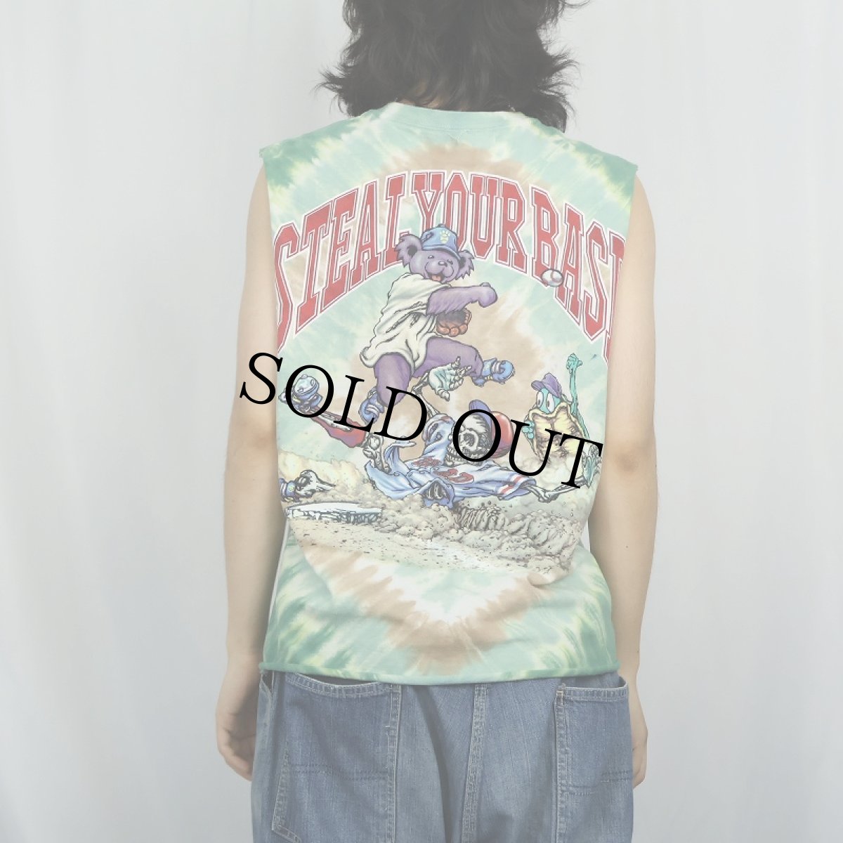 画像4: LIQUID BLUE "GRATEFUL DEAD" ロックバンド カットオフタイダイTシャツ (4)