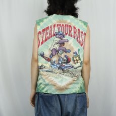 画像4: LIQUID BLUE "GRATEFUL DEAD" ロックバンド カットオフタイダイTシャツ (4)