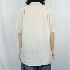 画像3: コットンガーゼ プルオーバー ボタンダウンシャツ L (3)