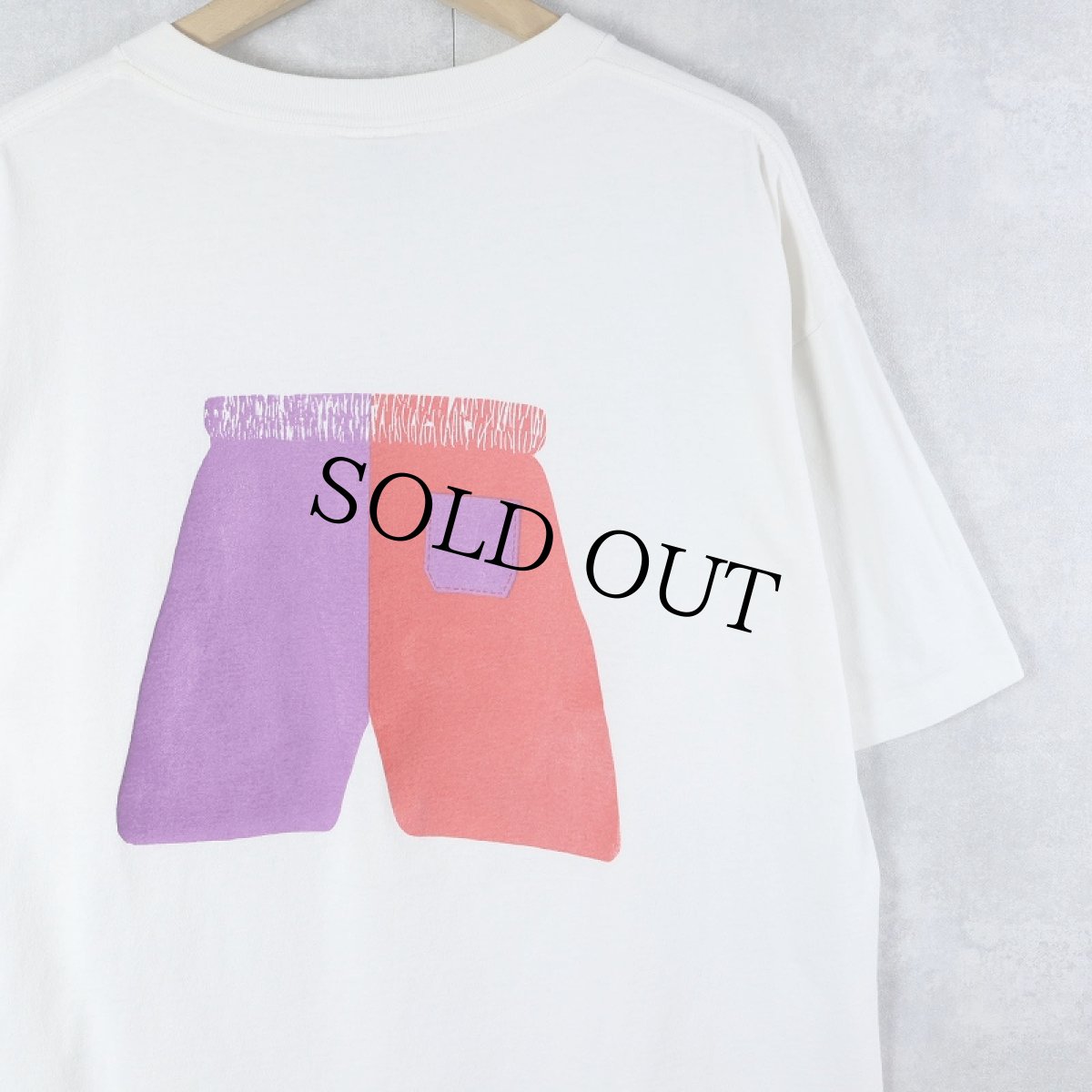 画像2: 90's USA製 パンツプリントTシャツ XL (2)