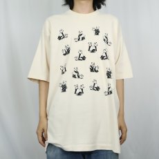 画像2: 90's USA製 四十八手 パンダ エロプリントTシャツ XL (2)