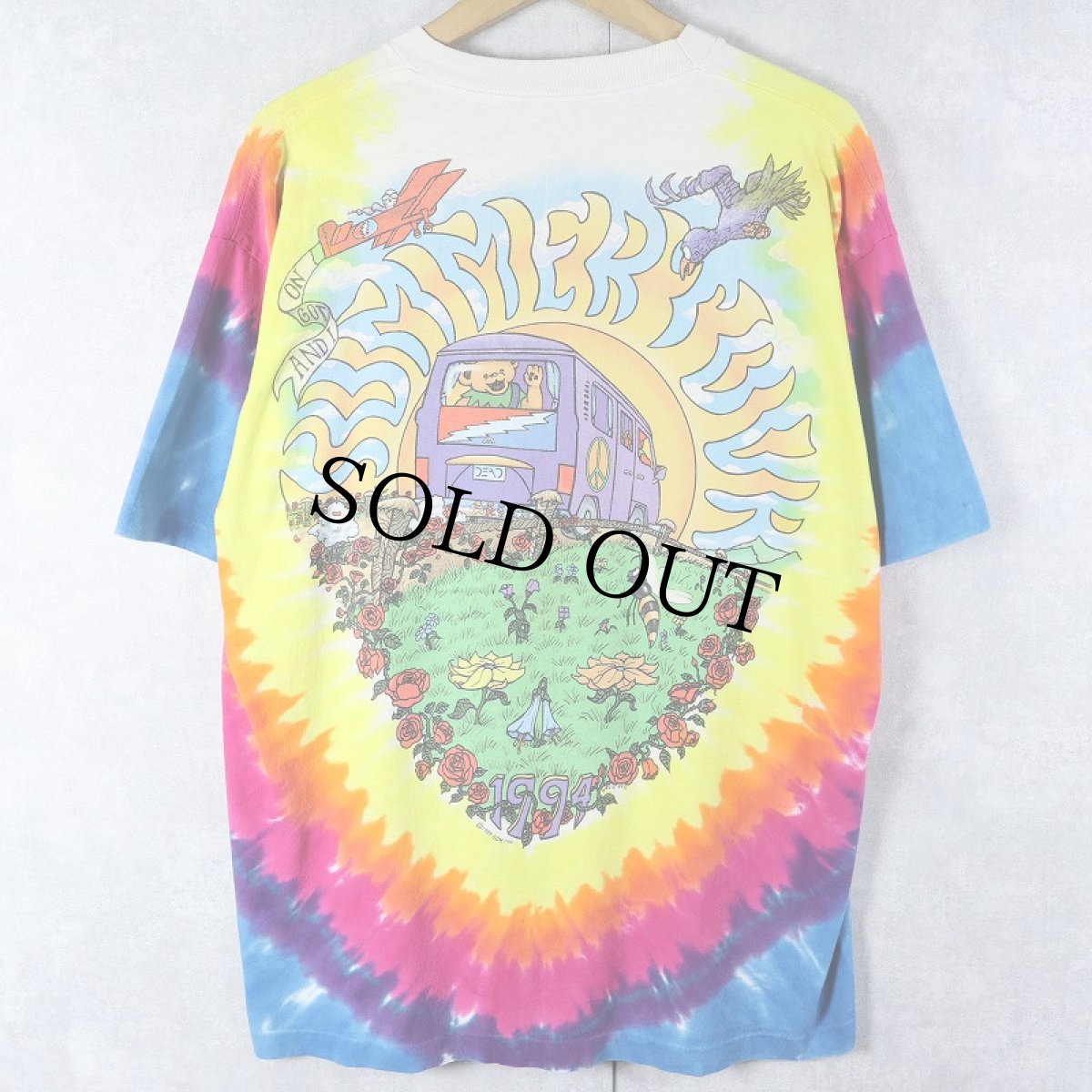 画像2: 90's GRATEFUL DEAD ロックバンド タイダイTシャツ (2)