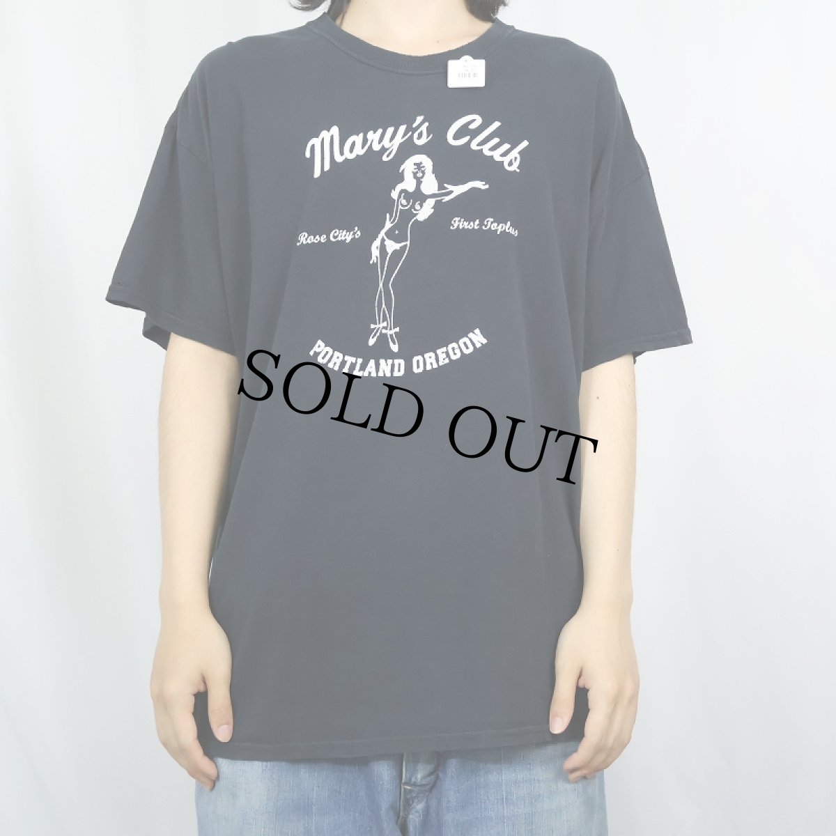 画像2: Mary's Club ストリップクラブプリントTシャツ XL (2)