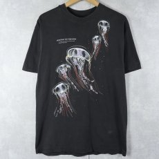 画像1: 90's USA製 "MONTEREY BAY AQUARIUM" クラゲプリントTシャツ BLACK M (1)