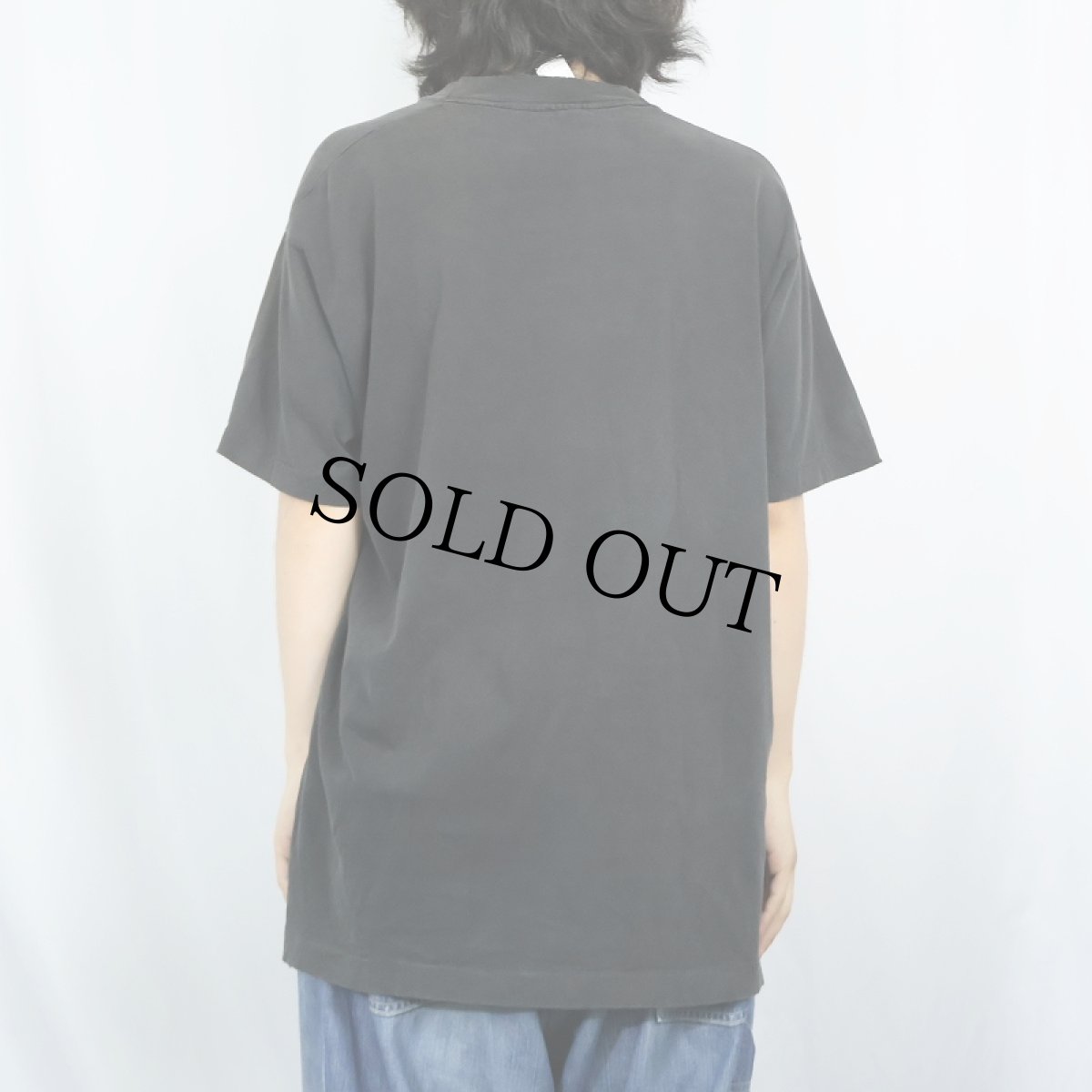 画像3: 90's TREND BASICS USA製 無地ポケットTシャツ BLACK L (3)