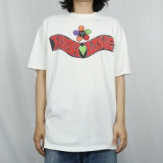 画像3: YAGA LOVE USA製 フラワープリントTシャツ XL (3)
