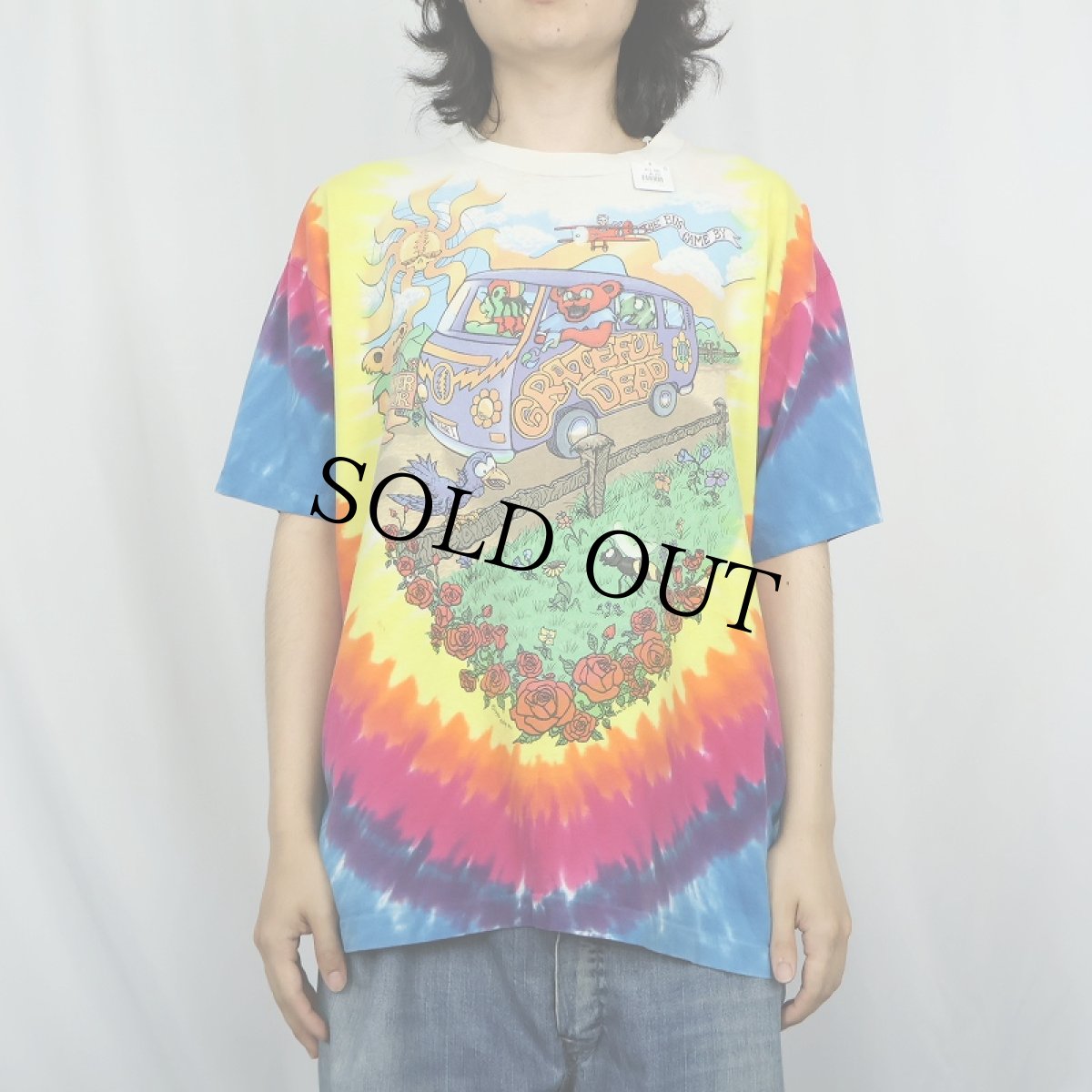 画像3: 90's GRATEFUL DEAD ロックバンド タイダイTシャツ (3)