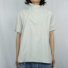 画像2: VINTAGE ストライプ柄 コットンプルオーバーシャツ (2)