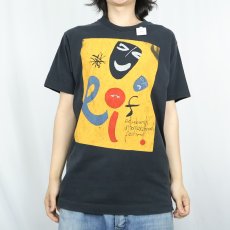 画像2: 90's エディンバラ芸術祭 ツーフェイス アートプリントTシャツ BLACK (2)