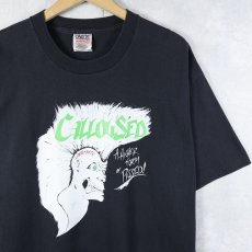 画像1: 90's USA製 "CALLOUSED" プリントTシャツ BLACK XL (1)