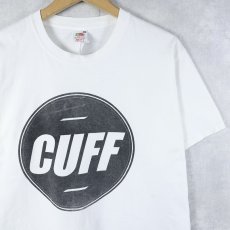 画像1: CUFF レコードレーベル ロゴプリントTシャツ L (1)