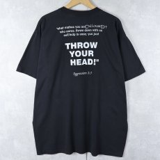 画像2: 90's USA製 "CALLOUSED" プリントTシャツ BLACK XL (2)