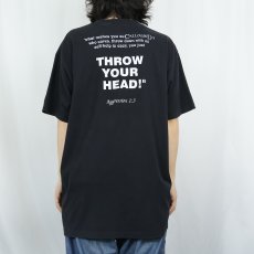 画像4: 90's USA製 "CALLOUSED" プリントTシャツ BLACK XL (4)