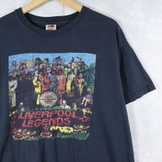 画像1: LIVERPOOL LEGENDS トリビュートバンド プリントTシャツ BLACK L (1)