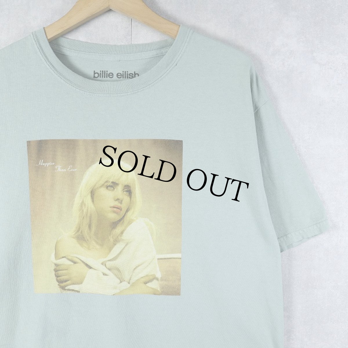 画像1: Billie Eilish "Happier Than Ever" ミュージシャンプリントTシャツ L (1)