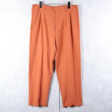 画像1: TRUST 2タック リネン×レーヨンスラックス W35 (1)