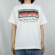 画像2: 90's Million Man March USA製 "The Time Is Now!!!" 大規模集会 プリントTシャツ L (2)