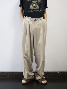 画像2: J.CREW 2タック シルクスラックス W33 (2)