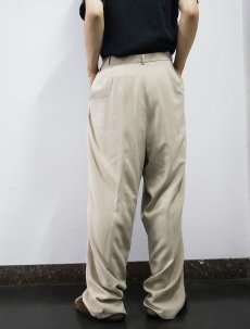 画像3: J.CREW 2タック シルクスラックス W33 (3)
