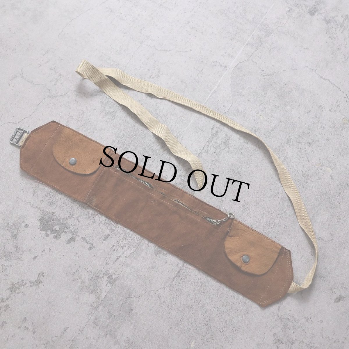 画像2: 60's Suede Leather Purse Belt (2)
