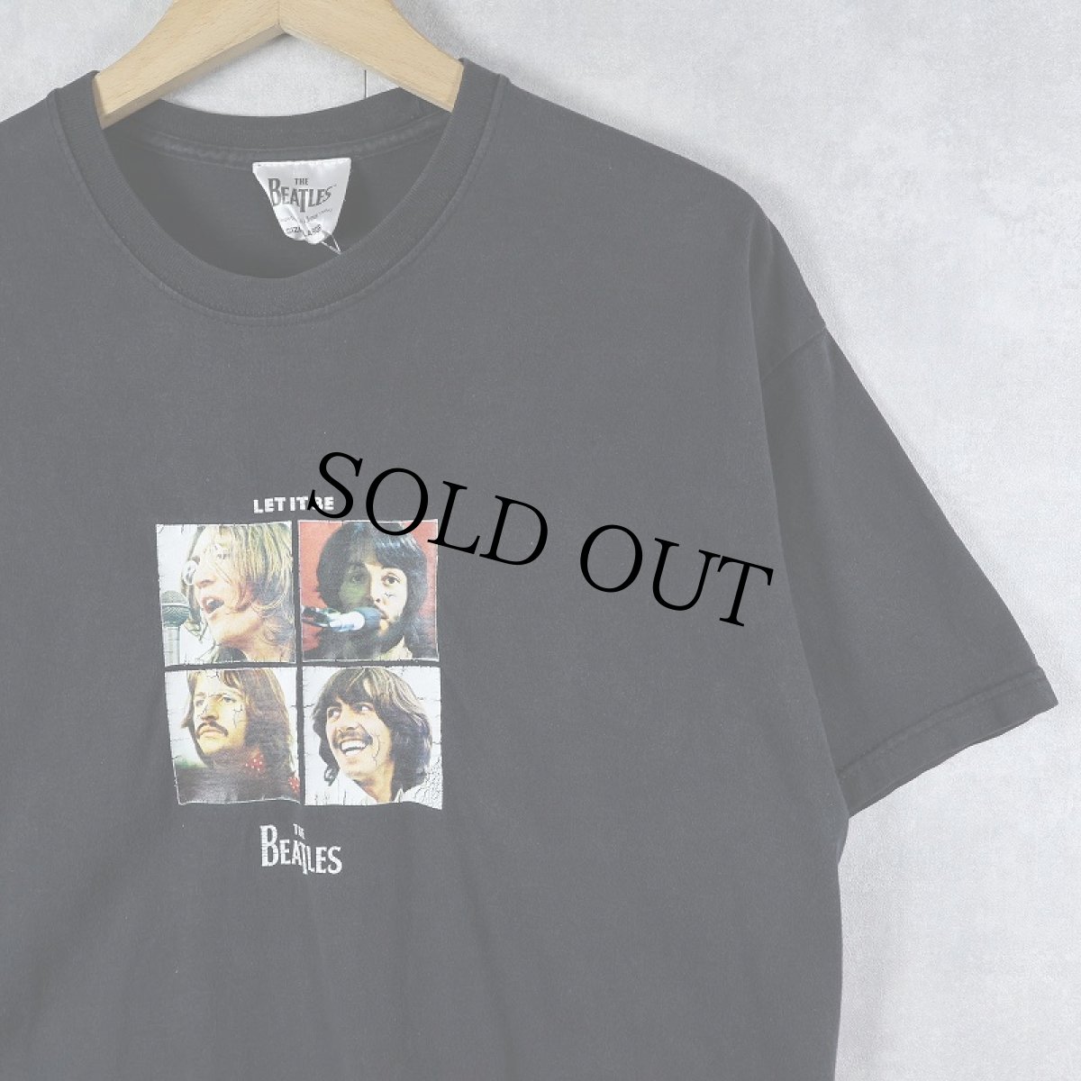 画像1: THE BEATLES "LET IT BE" ロックバンドプリントTシャツ BLACK L (1)