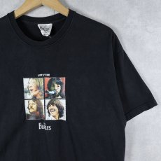 画像1: THE BEATLES "LET IT BE" ロックバンドプリントTシャツ BLACK L (1)