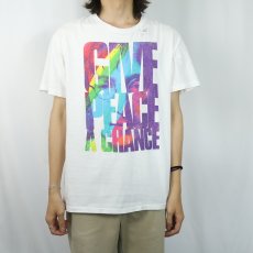 画像2: 90's JOHN LENNON USA製 "GIVE PEACE A CHANCE" ミュージシャンTシャツ L (2)